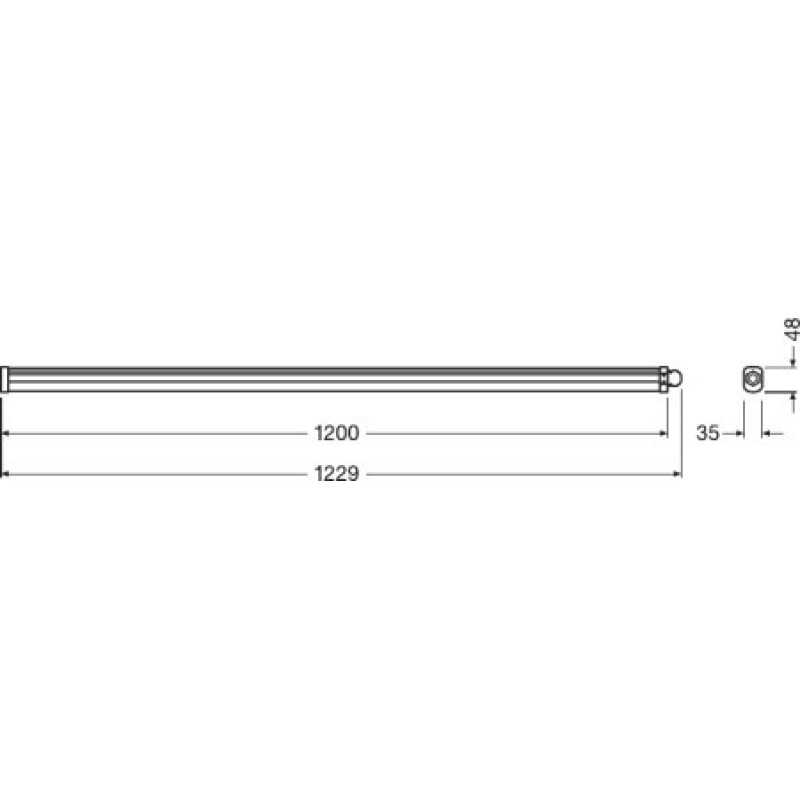 Світильник LED лінійний 36W 220V 4000lm 6500K 1200x35x48mm IP65 [4058075066472] Ledvance DP SLIM Value 1200