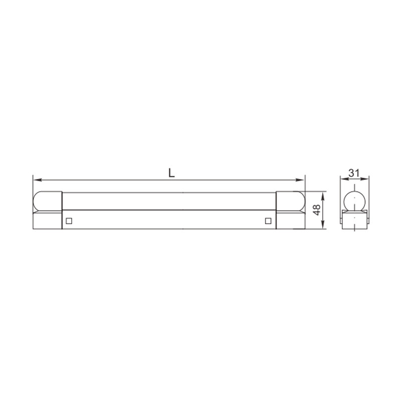 Светильник люминесцентный линейный 15W 220V 600lm 6400K G5/T8 484x31x48mm IP20 [LLPO0-3016-1-15-K01] УЕК ЛПО3016