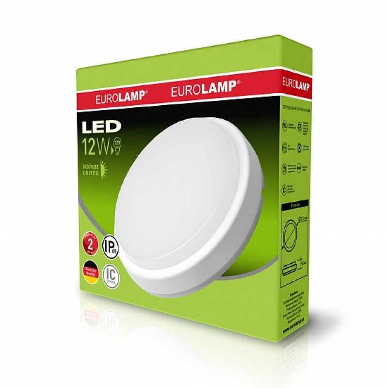 Светильник светодиодный 12W 220V 1040lm 5500K IP65 210x50mm [4260484991263] LED-NLR-12/55(F) EUROLAMP