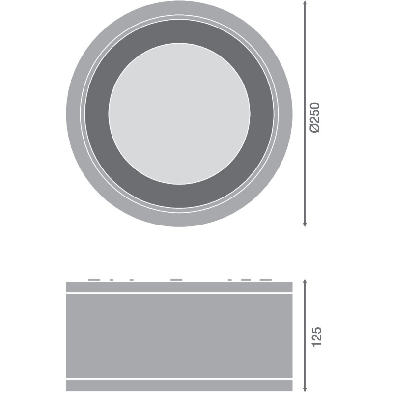 Накладной LED светильник 45W 220V 4950lm 4000K ⌀250mm IP65 белый [4058075769236] Ledvance DL Surface DN
