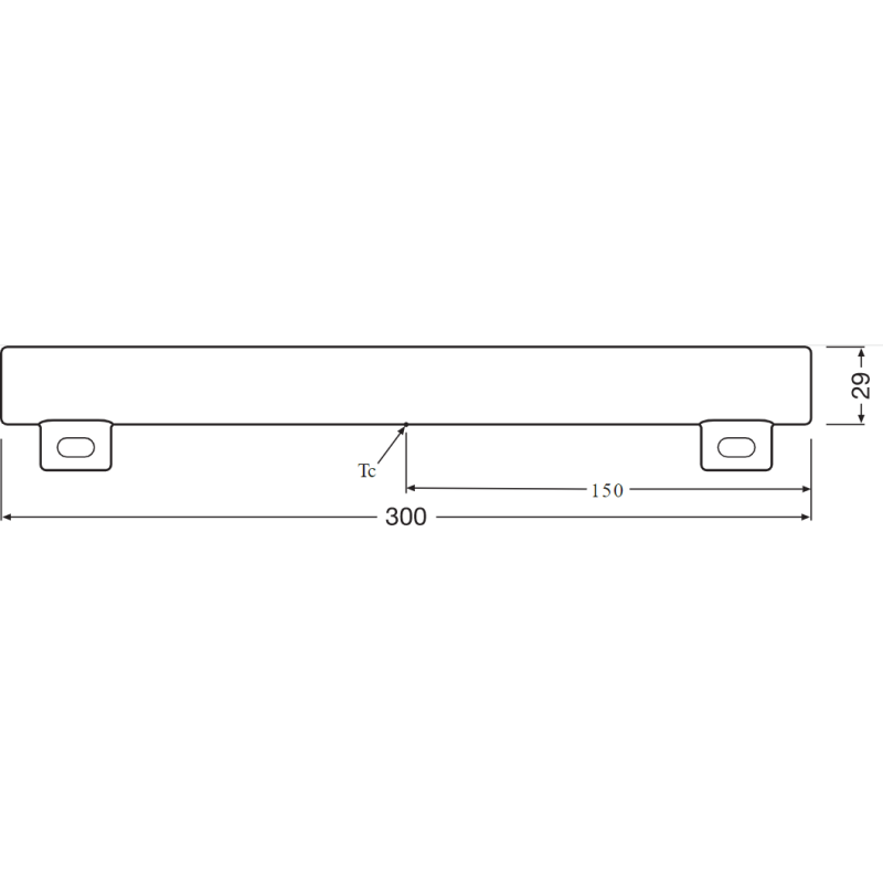 Лампа светодиодная 3.1W 300mm 220V 275lm 2700K S14s DIM 300х29mm прямая [4058075607033] OSRAM LEDinestra