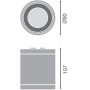 Накладний LED світильник 15W 220V 1650lm 4000K ⌀90mm IP65 чорний [4058075769021] Ledvance DL Surface DN