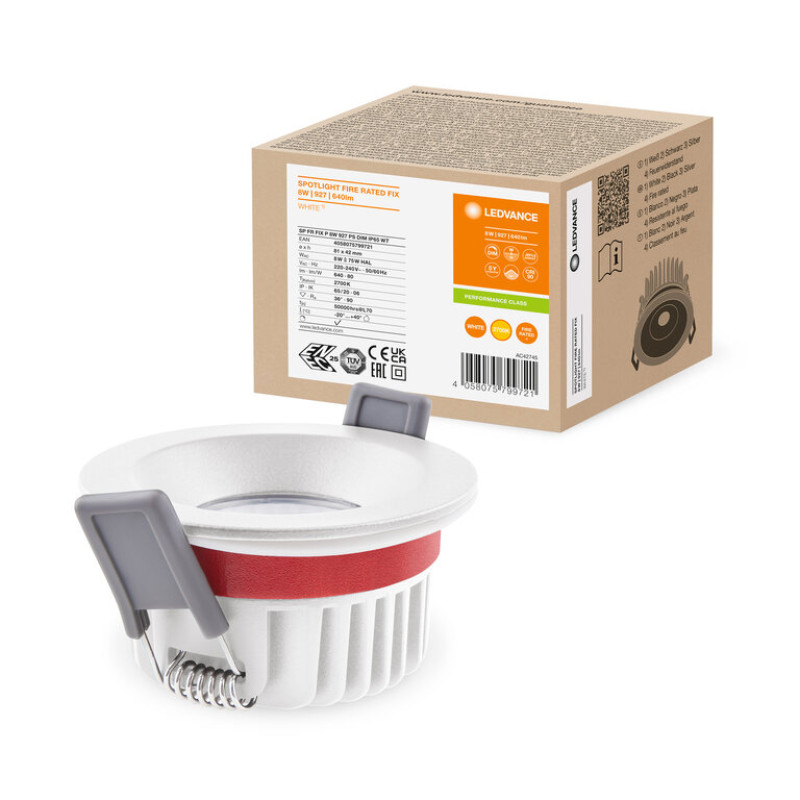 Светильник точечный 8W 220V 640lm 2700K ⌀81mm DIM IP65 белый [4058075799721] Ledvance SP FP FIX P