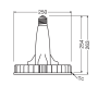Лампа LED 160W 220V 25000lm 4000К Е40 250х263mm рефлекторная [4058075780422] OSRAM HID LED Highbay Universal P