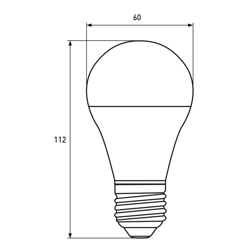 Лампа світлодіодна 10W 220V 830lm 4000K Е27 60x112mm груша [4260484994011] LED-A60-10274(A) EUROLAMP