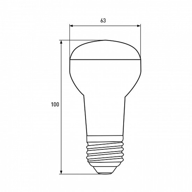 Лампа светодиодная 9W 220V 720lm 3000K Е27 63х100mm гриб [4260484998590] LED-R63-09272(P) EUROLAMP