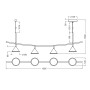 LED Світильник підвісний 16W 220V 3390lm 3000K 1205x140x1500mm [4058075841864] Ledvance DECOR FUJI 4XPEND LINE