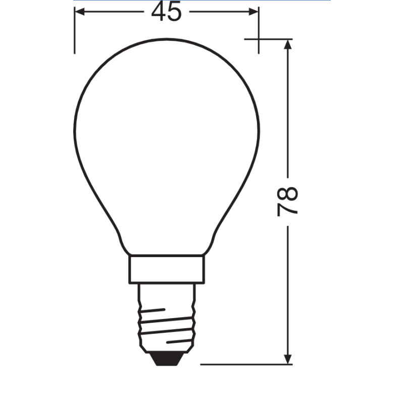 Лампа светодиодная 5.5W 220V 806lm 4000К E14 DIM 77x45mm шар [4058075434684] SST CLAS P OSRAM