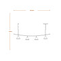 LED Світильник підвісний 16W 220V 3390lm 3000K 1205x140x1500mm [4058075841864] Ledvance DECOR FUJI 4XPEND LINE