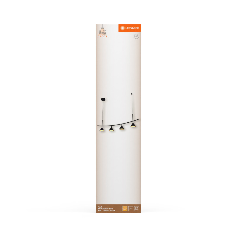 LED Світильник підвісний 16W 220V 3390lm 3000K 1205x140x1500mm [4058075841864] Ledvance DECOR FUJI 4XPEND LINE