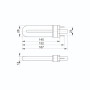 Світильник 9W 230V 580lm 6500K G23 IP20 230х57мм білий [LLPO0-3024-1-9-K01] ЛПО3024 УЕК