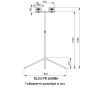Прожектор LED 2x50W 230V 8000lm 6500K 820x1490x820mm із штативом чорний/жовтий [SLC2-50-IP65-TR-B] Delta SLC2-TR UEC
