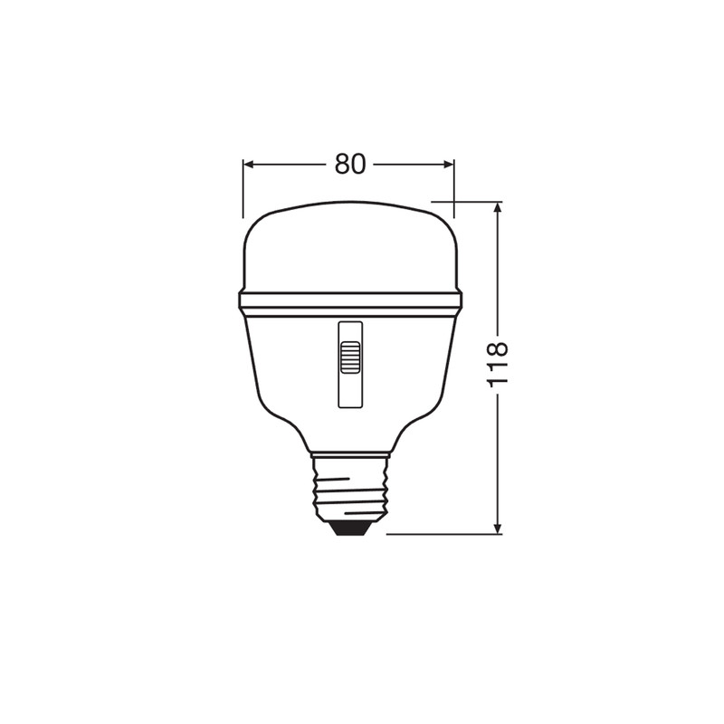 Лампа LED 20W 220V 650lm CCT E27 80x118mm для растений [4058075845800] OSRAM Star Grow Lamp T80