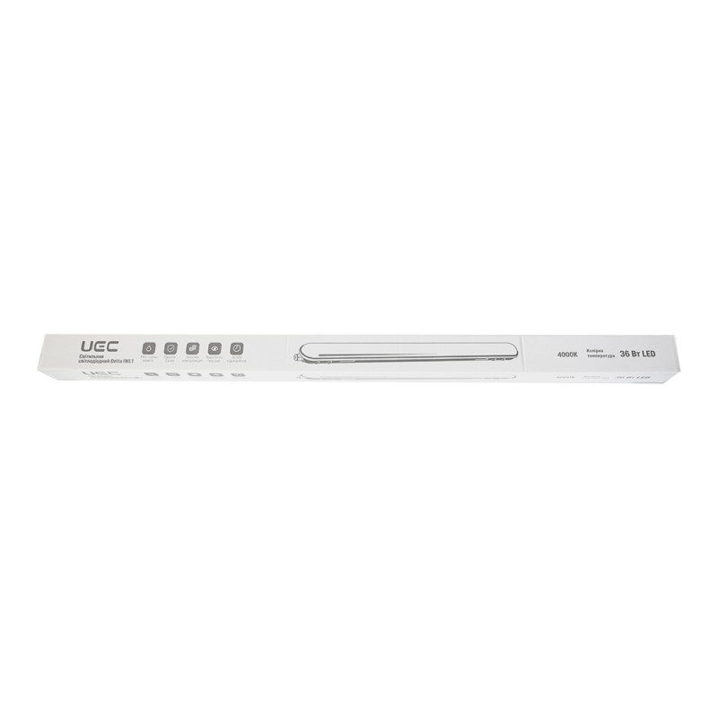 Светильник LED линейный 36W 230V 3600lm 4000K 1200x66x66mm IP65 серый [IWL1D-12036IP65-GRN] Delta IWL1 UEC