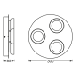 SMART светильник 18W 220V 1800lm 3000-6500K TW WIFI 300х78х300mm [4058075573741] Ledvance ORBIS WALL ROUND DIM