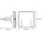 Нічник 0.30W 230V 3lm 3000K 58x60x60mm [4099854530678] Osram LUNETTA Slim в розетку