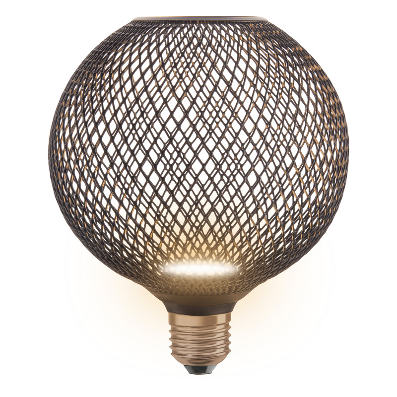 Лампа светодиодная 3.5W 220V 300lm 2700K E27 125x150mm плоская [4058075840126] OSRAM LED FLAT G125 BLACK