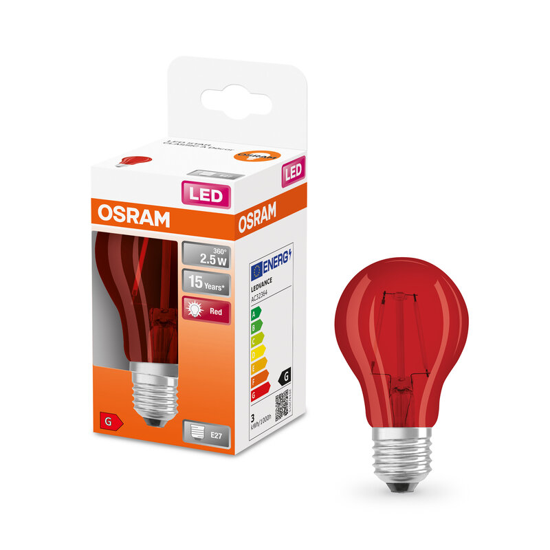 Лампа LED 2.5W 220V 45lm 1000K E27 60х105mm филаментная [4058075433946] OSRAM LED STAR DÉCOR CLASSIC A