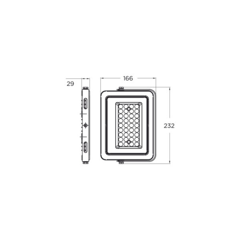 Прожектор LED 100W 230V 6500 6500K IP65 232x29x166mm [4262380663398] LED-FL-100(B) EUROLAMP