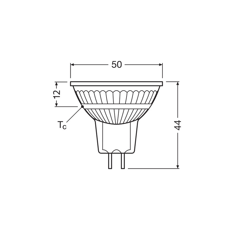 Лампа светодиодная 6,1W 12V 621lm 4000K GU5.3 50x44mm рефлекторная [4099854458446] Osram MR16