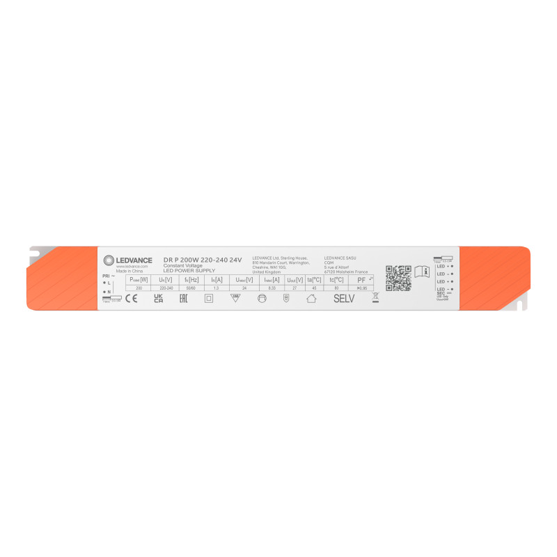 Блок живлення 200W 220-240V вихідна 24V для LED стрічок IP20 [4099854685934] Ledvance DR P