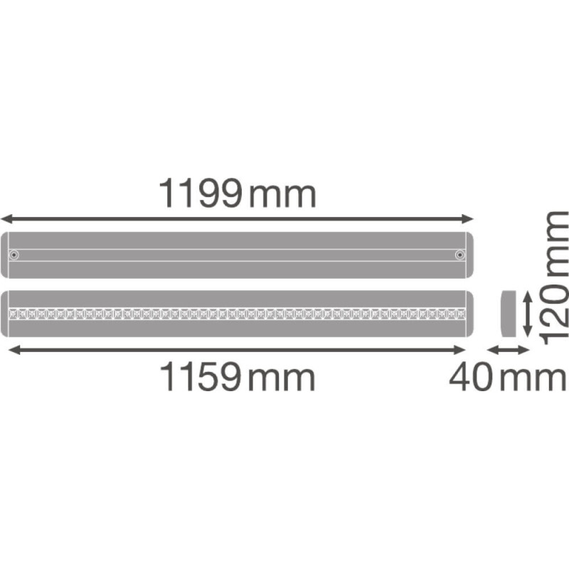 Світильник LED лінійний 34W 220V 3550lm 4000K 1199x120x40mm IP20 [4058075522435] Ledvance LN INDV D