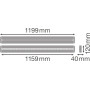 Світильник LED лінійний 34W 220V 3550lm 4000K 1199x120x40mm IP20 [4058075522435] Ledvance LN INDV D