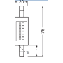 Лампа светодиодная 7W 220V 806lm 2700K R7s 20х78mm кукуруза [4058075432710] OSRAM LED SLIM LINE R7S