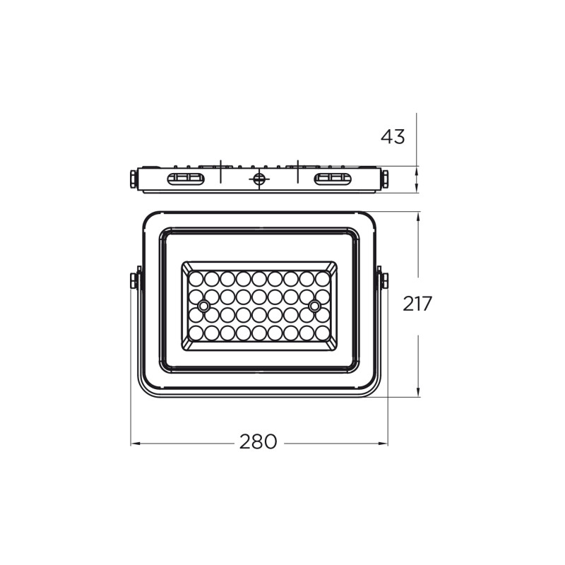 Прожектор LED 100W 220V 10000lm 6500K IP65 280х217х43mm [4262380662285] LED-FL-100/65(black) EUROLAMP