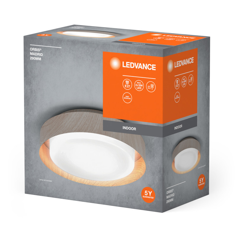 LED Светильник накладной 2хE27 220V 80х290mm [4058075828926] LEDVANCE ORBIS MADRID
