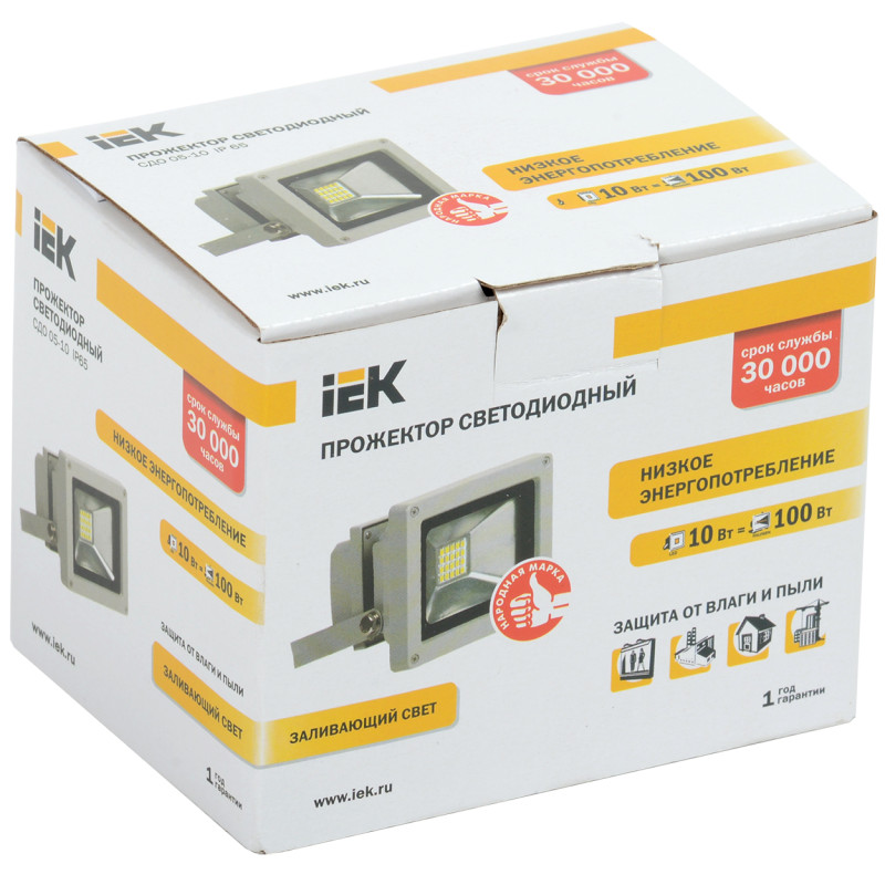 Прожектор светодиодный сдо 05-10 smd ip65 серый [lpdo501-10-k03]