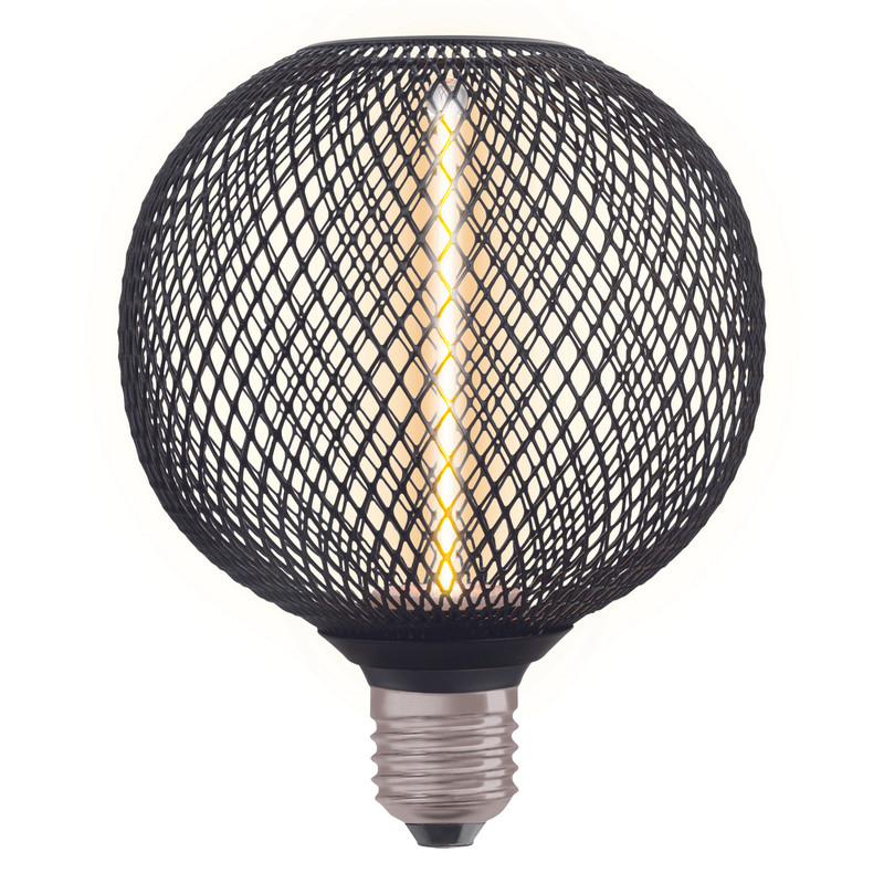 Лампа светодиодная винтажная 3.5W 220V 110lm 1800K E27 DIM 125x150mm филаментная [4058075840249] OSRAM LED DECO G125 BLACK