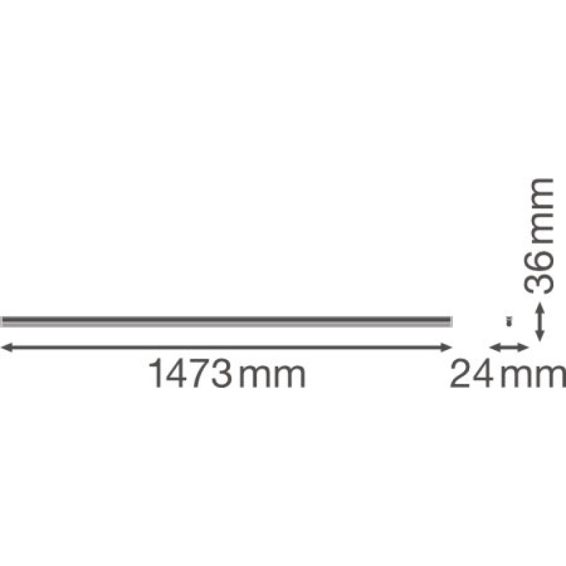 Cветильник LED линейный 25W 220V 2500lm 4000K 1473x24x36mm IP20 [4058075106376] Ledvance LN COMP HO 1500
