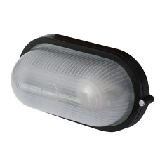 Светильник 60W 230V E27 IP54 овальный 213х100х107mm черный [l002007] E.NEXT e.light.1401.1.60.27.black