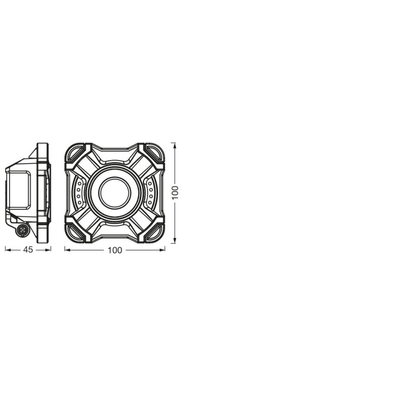 Прожектор LED 10W 5V 800lm 6500K IP54 DIM 100x45x100mm с аккумулятором [4058075831117] Ledvance Worklight Val Bat