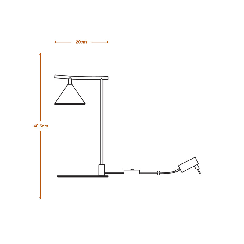 Настольная лампа 5W 220V 330lm 3000K 200x210x405mm [4058075841789] Ledvance DECOR FUJI TABLE