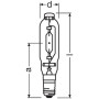 Лампа металогалогенна 1000W 130V 85000lm 7250K E40 345x76mm трубчата [4008321527035] OSRAM POWERSTAR HQI-T