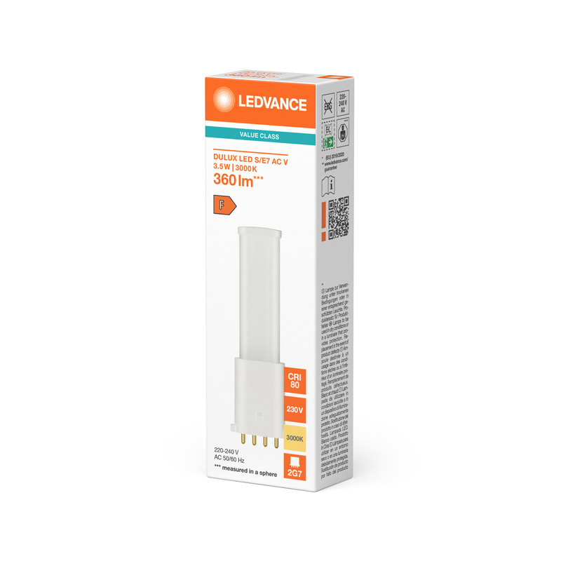 Лампа светодиодная 3,5W 230V 360lm 3000K 2G7 120x37mm [4099854669811] Ledvance DULUX LED SE7
