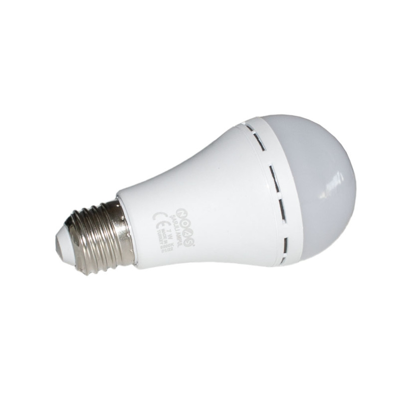 Лампа LED с аккумулятором 9W 220V 830lm 6400K E27 1200mA/h 60х122mm [000059314] CT-4229 Евросвет
