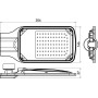 LED Светильник уличный 50W 220V 5000lm 6500K IP65 306x146x37mm консольный [l0820011] E.NEXT e.LED.street.stand.50.6500