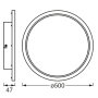 SMART светильник 32W 220V 4000lm 3000-6500K TW WIFI 500х47х500mm [4058075573635] Ledvance ORBIS DISC DIM