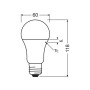 Лампа LED 14W 230V 1893lm 3000K E27 60x118mm груша [4099854546006] LED VALUE CL A120 OSRAM