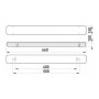 Світильник люмінесцентний лінійний 20W 220V G13 660x100x100mm IP65 [l001033] E.NEXT e.lum.cpw.1.20.new