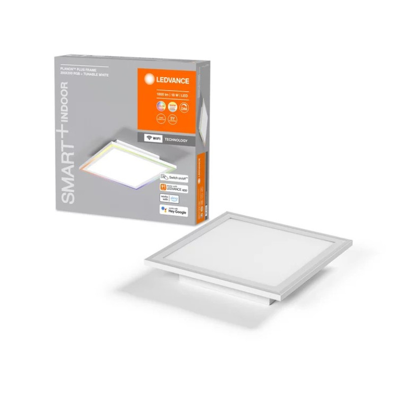SMART потолочный светильник 18W 220V 1300lm 2700-6500K RGB WIFI 295x51x295mm [4058075752603] Ledvance Planon
