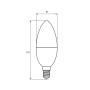 Лампа светодиодная 9W 220V 990lm 4000K E14 37x110mm свеча [4262380664821] EUROELECTRIC LED-CL-09144(EE)