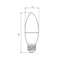 Лампа светодиодная 6W 220V 490lm 4000K E27 37x98mm свеча [4262380664852] EUROELECTRIC LED-CL-06274(EE)