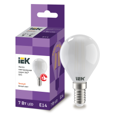 Лампа светодиодная 7W 220V 805lm 3000К E14 79x45mm шар [LLF-G45-7-230-30-E14-FR] 360° УЕК