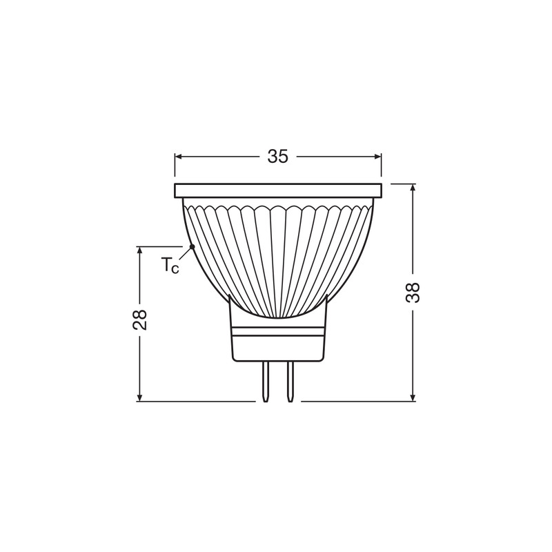 Лампа LED 1.8W 12V 184lm 2700K GU4 35x38mm рефлекторная [4099854235320] LEDVANCE LED MR11