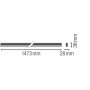 Светильник LED линейный 17W 220V 1800lm 3000K 1473x28x36mm IP20 [4058075683341] Ledvance LN COMP Switch 1500