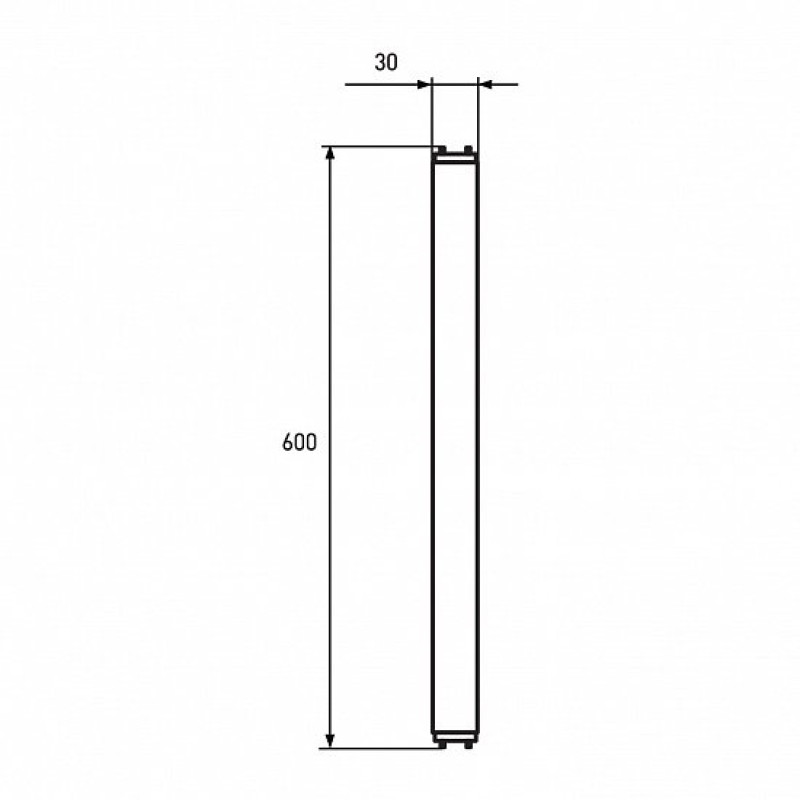 Лампа трубка LED 9W 600mm 220V 880lm 6500K G13 одностороннее подключение [4262380660946] LED-T8-9W/6500 EUROLAMP